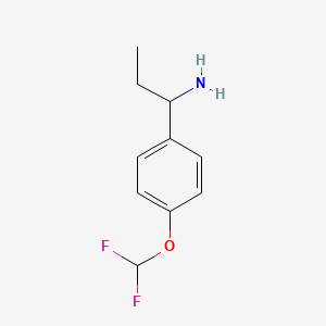 molecular formula C10H13F2NO B3230384 1-[4-(Difluoromethoxy)phenyl]propan-1-amine CAS No. 130339-51-4