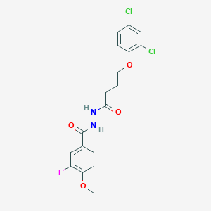 molecular formula C18H17Cl2IN2O4 B323040 N'-[4-(2,4-dichlorophenoxy)butanoyl]-3-iodo-4-methoxybenzohydrazide 