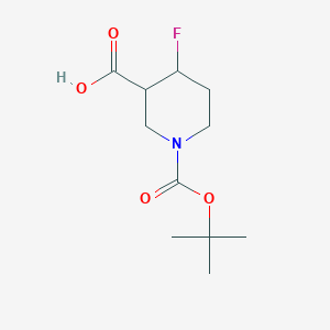 molecular formula C11H18FNO4 B3230402 1-(Tert-butoxycarbonyl)-4-fluoropiperidine-3-carboxylic acid CAS No. 1303972-85-1