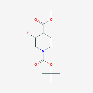 molecular formula C12H20FNO4 B3230416 1-Tert-butyl 4-methyl 3-fluoropiperidine-1,4-dicarboxylate CAS No. 1303974-48-2
