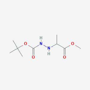 molecular formula C9H18N2O4 B3230448 2-(2-Tert-butoxycarbonyl-hydrazinyl)-propionic acid methyl ester CAS No. 130518-03-5