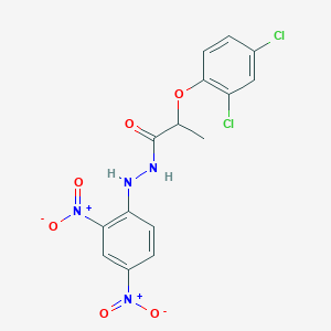 molecular formula C15H12Cl2N4O6 B323046 2-(2,4-dichlorophenoxy)-N'-(2,4-dinitrophenyl)propanehydrazide 