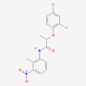 molecular formula C16H14Cl2N2O4 B323049 2-(2,4-dichlorophenoxy)-N-(2-methyl-3-nitrophenyl)propanamide 