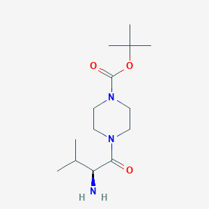 molecular formula C14H27N3O3 B3230495 4-((S)-2-Amino-3-methyl-butyryl)-piperazine-1-carboxylic acid tert-butyl ester CAS No. 1305712-07-5