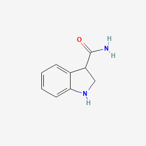 molecular formula C9H10N2O B3230528 2,3-二氢-1H-吲哚-3-甲酰胺 CAS No. 1306605-89-9