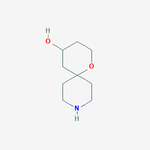 molecular formula C9H17NO2 B3230535 1-氧杂-9-氮杂螺[5.5]十一烷-4-醇 CAS No. 1306739-26-3