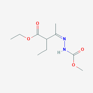 molecular formula C10H18N2O4 B323055 Methyl 2-[2-(ethoxycarbonyl)-1-methylbutylidene]hydrazinecarboxylate 