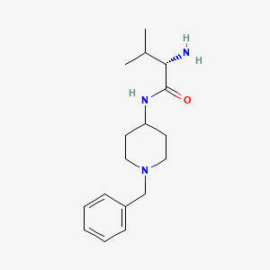 molecular formula C17H27N3O B3230551 (S)-2-Amino-N-(1-benzyl-piperidin-4-yl)-3-methyl-butyramide CAS No. 1307134-61-7