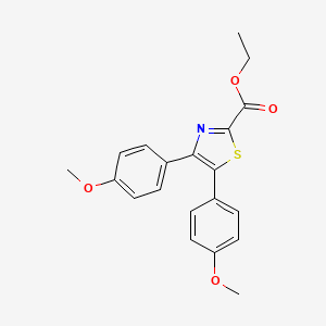 molecular formula C20H19NO4S B3230561 Ethyl 4,5-bis(4-methoxyphenyl)thiazole-2-carboxylate CAS No. 130717-61-2
