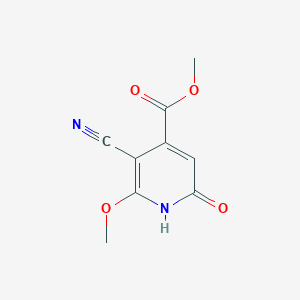 molecular formula C9H8N2O4 B3230564 Methyl 5-cyano-6-methoxy-2-oxo-1,2-dihydropyridine-4-carboxylate CAS No. 130747-62-5