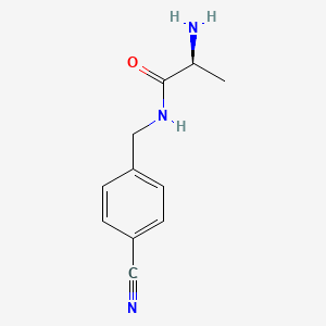 molecular formula C11H13N3O B3230570 (S)-2-Amino-N-(4-cyano-benzyl)-propionamide CAS No. 1307557-72-7