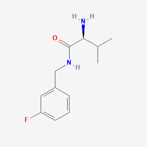 molecular formula C12H17FN2O B3230583 (S)-2-Amino-N-(3-fluoro-benzyl)-3-methyl-butyramide CAS No. 1307586-72-6