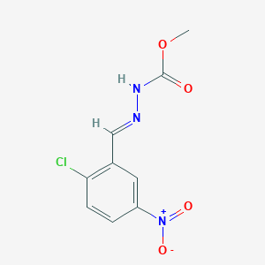 molecular formula C9H8ClN3O4 B323061 Methyl 2-{2-chloro-5-nitrobenzylidene}hydrazinecarboxylate 