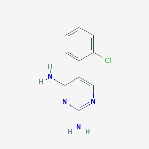 molecular formula C10H9ClN4 B3230610 5-(2-Chlorophenyl)pyrimidine-2,4-diamine CAS No. 130801-37-5
