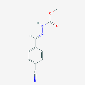 molecular formula C10H9N3O2 B323062 Methyl 2-(4-cyanobenzylidene)hydrazinecarboxylate 