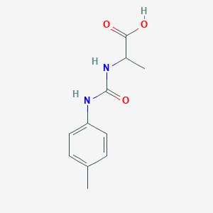 molecular formula C11H14N2O3 B3230646 2-[(4-methylphenyl)carbamoylamino]propanoic Acid CAS No. 1308987-90-7