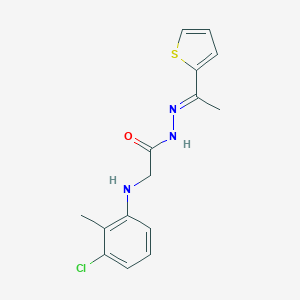 molecular formula C15H16ClN3OS B323066 2-(3-chloro-2-methylanilino)-N'-[1-(2-thienyl)ethylidene]acetohydrazide 