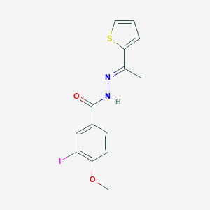 molecular formula C14H13IN2O2S B323068 3-iodo-4-methoxy-N'-(1-thien-2-ylethylidene)benzohydrazide 