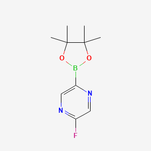 molecular formula C10H14BFN2O2 B3230691 2-Fluoro-5-(4,4,5,5-tetramethyl-1,3,2-dioxaborolan-2-YL)pyrazine CAS No. 1309981-66-5