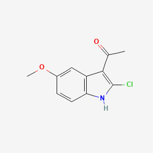 molecular formula C11H10ClNO2 B3230698 1-(2-Chloro-5-methoxy-1H-indol-3-yl)-ethanone CAS No. 1310318-93-4