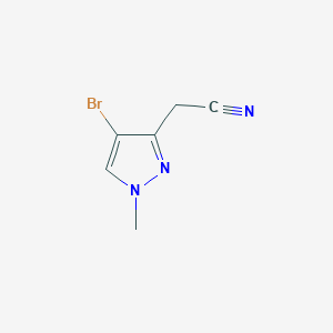 molecular formula C6H6BrN3 B3230708 (4-bromo-1-methyl-1H-pyrazol-3-yl)acetonitrile CAS No. 1310379-44-2