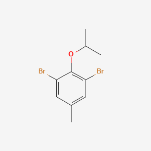 molecular formula C10H12Br2O B3230723 1,3-二溴-2-(1-甲基乙氧基)-5-甲基苯 CAS No. 1310416-53-5