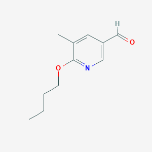 molecular formula C11H15NO2 B3230729 2-Butoxy-3-methylpyridine-5-carboxaldehyde CAS No. 1310416-56-8