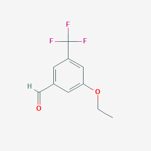 molecular formula C10H9F3O2 B3230744 3-Ethoxy-5-(trifluoromethyl)benzaldehyde CAS No. 1310416-64-8