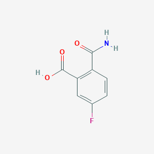 molecular formula C8H6FNO3 B3230751 2-Carbamoyl-5-fluorobenzoic acid CAS No. 1310532-40-1