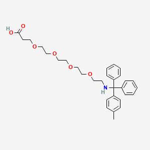 B3230754 4,7,10,13-Tetraoxa-16-azaheptadecanoic acid, 17-(4-methylphenyl)-17,17-diphenyl- CAS No. 1310680-33-1