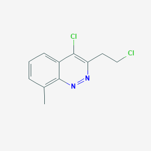 molecular formula C11H10Cl2N2 B3230787 4-Chloro-3-(2-chloroethyl)-8-methylcinnoline CAS No. 131110-43-5