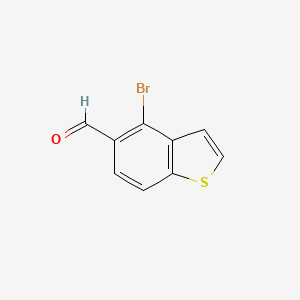 molecular formula C9H5BrOS B3230794 4-Bromobenzo[b]thiophene-5-carbaldehyde CAS No. 131124-29-3