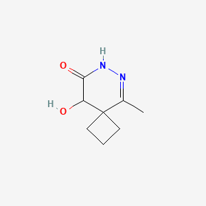 molecular formula C8H12N2O2 B3230802 9-Hydroxy-5-methyl-6,7-diazaspiro[3.5]non-5-EN-8-one CAS No. 1311254-49-5