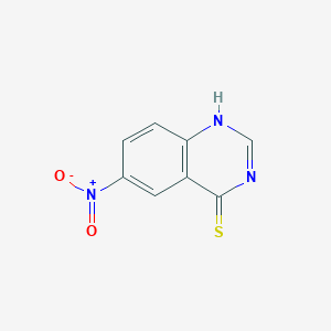 molecular formula C8H5N3O2S B3230828 6-nitro-1H-quinazoline-4-thione CAS No. 13116-83-1