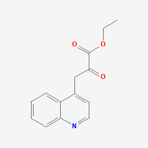 molecular formula C14H13NO3 B3230862 Ethyl 2-oxo-3-(quinolin-4-yl)propanoate CAS No. 13119-77-2