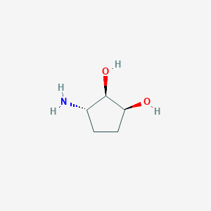 molecular formula C5H11NO2 B3230905 (1S,2R,3S)-3-aminocyclopentane-1,2-diol CAS No. 1312465-03-4