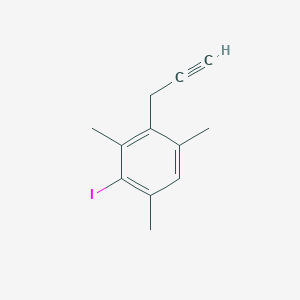 molecular formula C12H13I B3230919 2-Iodo-1,3,5-trimethyl-4-(prop-2-yn-1-yl)benzene CAS No. 131251-57-5