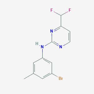 molecular formula C12H10BrF2N3 B3230920 N-(3-bromo-5-methylphenyl)-4-(difluoromethyl)pyrimidin-2-amine CAS No. 1312535-50-4