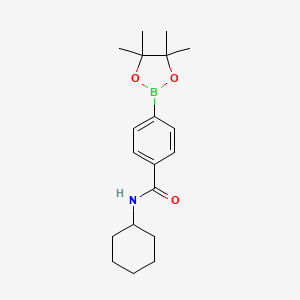 molecular formula C19H28BNO3 B3230955 4-(Cyclohexylaminocarbonyl)phenylboronic acid pinacol ester CAS No. 1312815-22-7