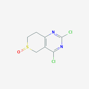 molecular formula C7H6Cl2N2OS B3230964 2,4-Dichloro-7,8-dihydro-5H-thiopyrano[4,3-d]pyrimidine 6-oxide CAS No. 1312935-07-1