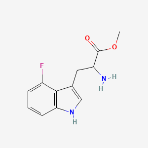 molecular formula C12H13FN2O2 B3230975 methyl 2-amino-3-(4-fluoro-1H-indol-3-yl)propanoate CAS No. 1313033-01-0