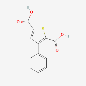 molecular formula C12H8O4S B3230988 3-Phenylthiophene-2,5-dicarboxylic acid CAS No. 13132-07-5