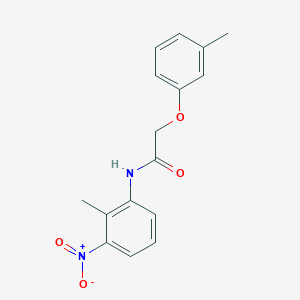 molecular formula C16H16N2O4 B323100 N-(2-methyl-3-nitrophenyl)-2-(3-methylphenoxy)acetamide 