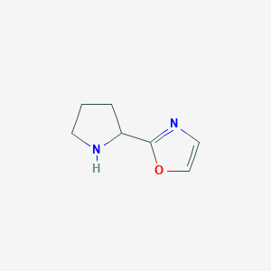 molecular formula C7H10N2O B3231015 2-(Pyrrolidin-2-yl)-1,3-oxazole CAS No. 1313729-35-9