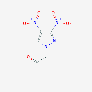 molecular formula C6H6N4O5 B3231033 1-(3,4-Dinitropyrazolyl)acetone CAS No. 131394-09-7