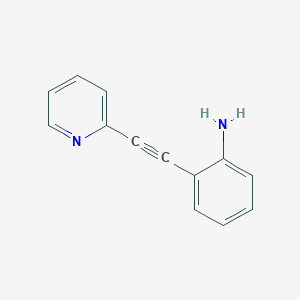 molecular formula C13H10N2 B3231039 2-(Pyridin-2-ylethynyl)aniline CAS No. 13141-43-0