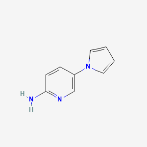 molecular formula C9H9N3 B3231055 5-(1H-Pyrrol-1-yl)pyridin-2-amine CAS No. 1314354-77-2