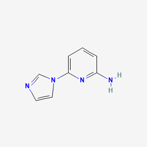 molecular formula C8H8N4 B3231078 6-(1H-Imidazol-1-yl)pyridin-2-amine CAS No. 1314355-97-9