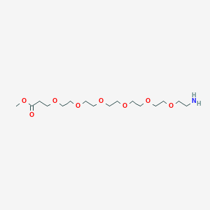 molecular formula C16H33NO8 B3231079 4,7,10,13,16,19-Hexaoxaheneicosanoic acid, 21-amino-, methyl ester CAS No. 1314378-15-8