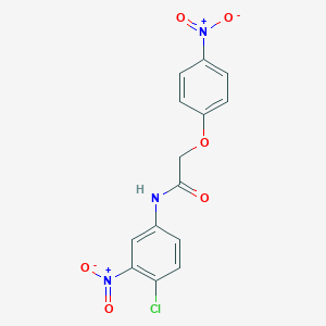 molecular formula C14H10ClN3O6 B323108 N-(4-chloro-3-nitrophenyl)-2-(4-nitrophenoxy)acetamide 